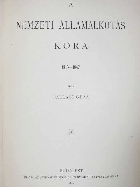 Ballagi Géza - A magyar nemzet története IX. [antikvár]