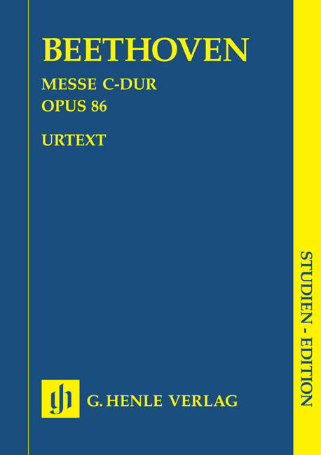BEETHOVEN - MESSE C-DUR OP.86 STUDIENPARTITUR URTEXT (JEREMIAH W. McGRANN)