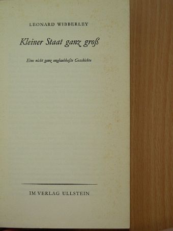 Leonard Wibberley - Kleiner Staat ganz groß [antikvár]