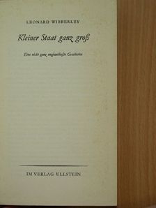 Leonard Wibberley - Kleiner Staat ganz groß [antikvár]