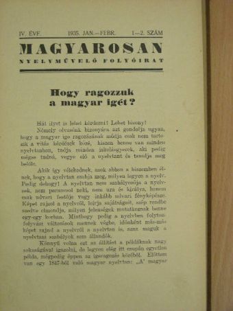 Bence István - Magyarosan 1935-1936. január-december [antikvár]