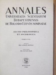 István Hermann - Annales Universitatis Scientiarum Budapestinensis de Rolando Eötvös Nominatae XVI. [antikvár]