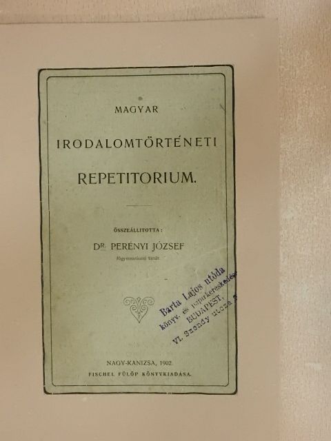 Magyar irodalomtörténeti repetitorium [antikvár]