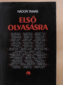 Nádor Tamás - Első olvasásra (dedikált példány) [antikvár]