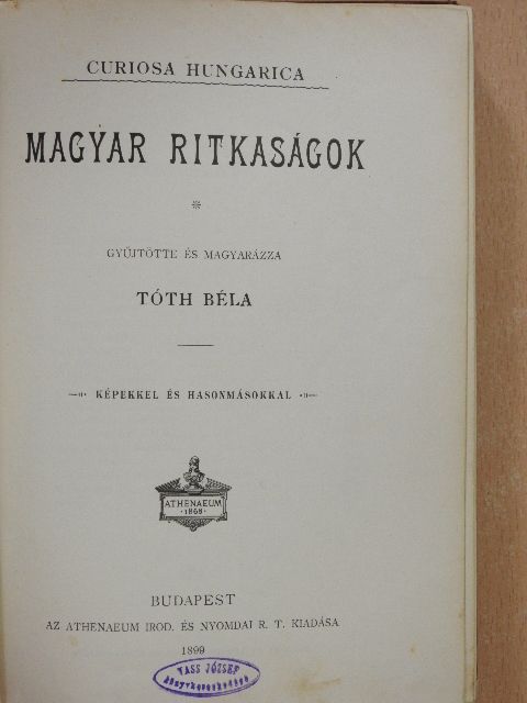 Magyar ritkaságok [antikvár]