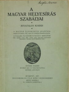 A magyar helyesírás szabályai [antikvár]