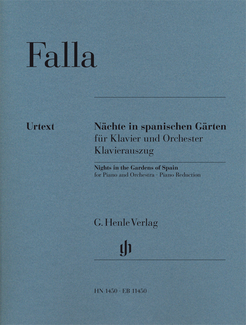 FALLA - NAECHTE IN SPANISCHEN GAERTEN FÜR KLAVIER UND ORCHESTER. KLAVIERAUSZUG