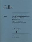 FALLA - NAECHTE IN SPANISCHEN GAERTEN FÜR KLAVIER UND ORCHESTER. KLAVIERAUSZUG