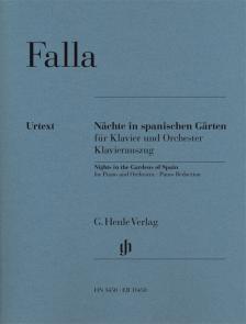 FALLA - NAECHTE IN SPANISCHEN GAERTEN FÜR KLAVIER UND ORCHESTER. KLAVIERAUSZUG