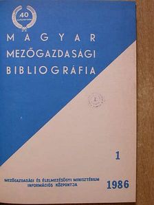 Magyar mezőgazdasági bibliográfia 1986/1-4. [antikvár]