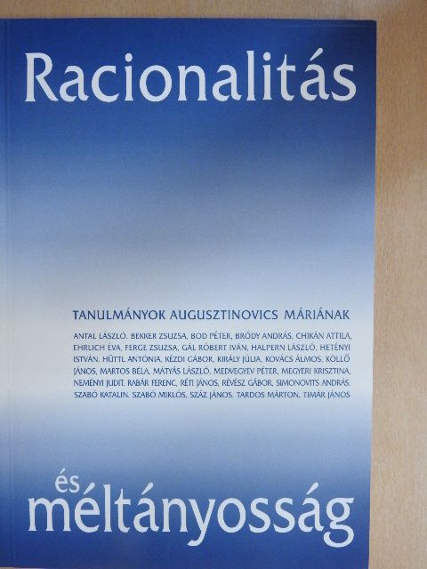 Antal László - Racionalitás és méltányosság [antikvár]