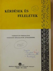 Tájékoztató összeállítás tanácsadó szolgálatunk levelezéséből [antikvár]
