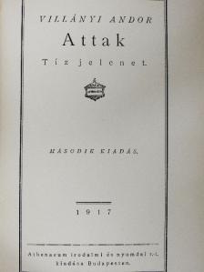 Villányi Andor - Attak [antikvár]
