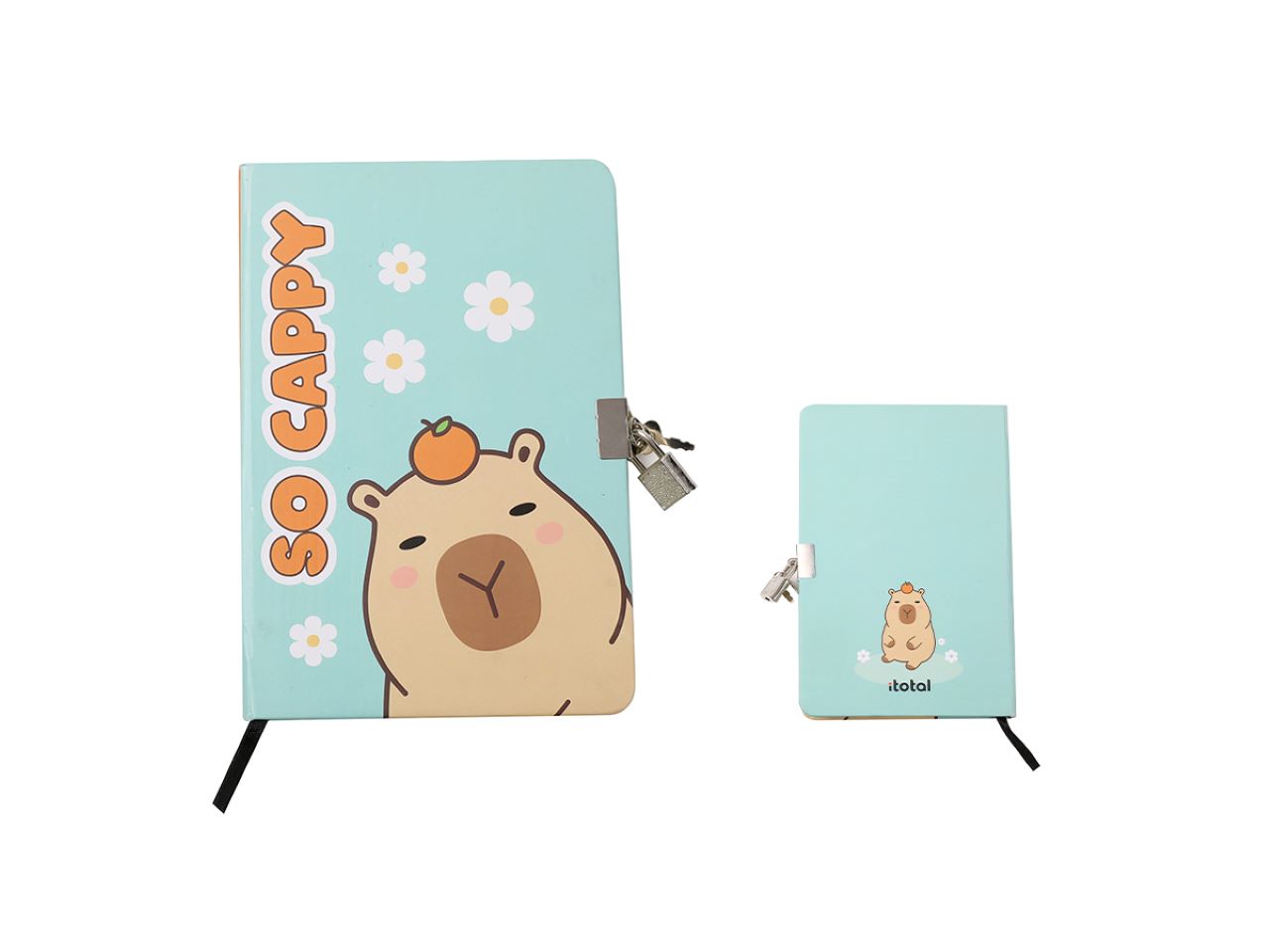 A5 Napló pontozott, lakatos CAPYBARA