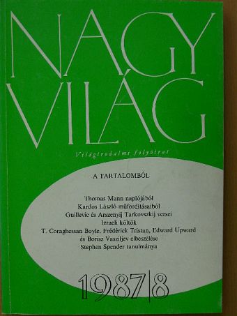 Arszenyij Tarkovszkij - Nagyvilág 1987. augusztus [antikvár]