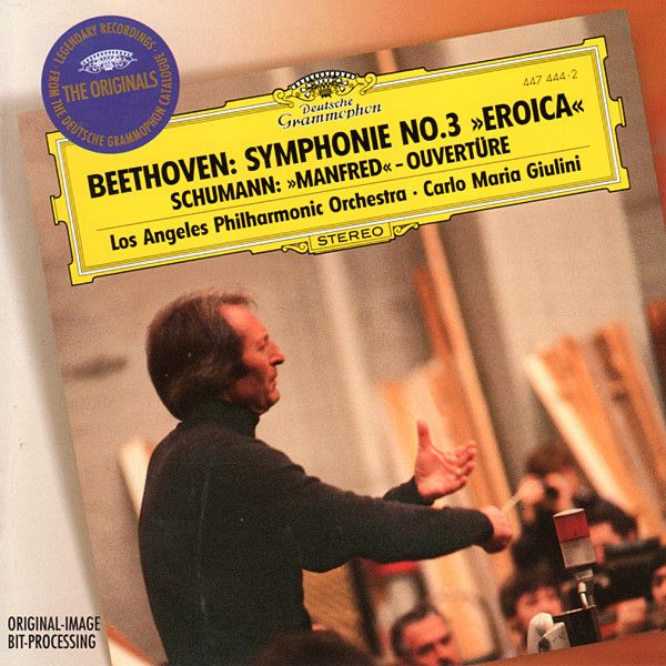 BEETHOVEN; SCHUMANN - SYMPHONY NO.3, MANFRED OVERTURE CD GIULINI, LOS ANGELES PHILHARMONIC ORCHES