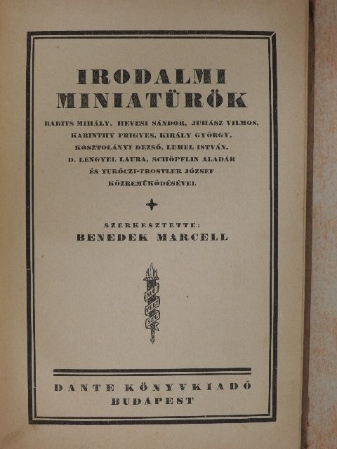 Babits Mihály - Irodalmi miniatürök I. [antikvár]