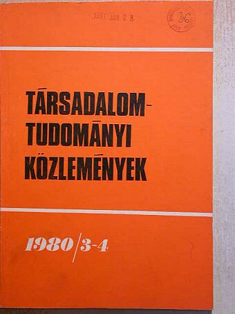 Akszentievics György - Társadalomtudományi Közlemények 1980/3-4. [antikvár]