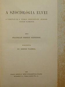Franklin Henry Giddings - A szociológia elvei [antikvár]