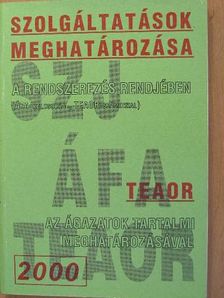 Szolgáltatások meghatározása a rendszerezés rendjében az ágazatok tartalmi meghatározásával [antikvár]
