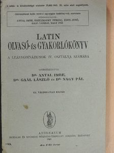 Latin olvasó- és gyakorlókönyv IV. [antikvár]