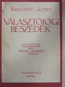 Kristóffy József - Választójogi beszédek [antikvár]
