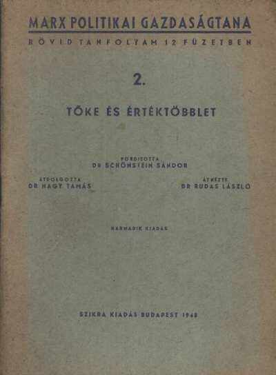 Tőke és értéktöbblet 2. [antikvár]