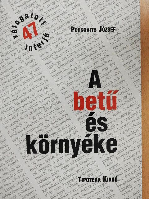 Persovits József - A betű és környéke [antikvár]