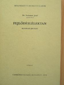 Dr. Salamon Jenő - Fejlődéslélektan [antikvár]