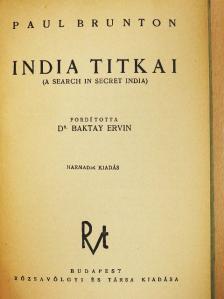 Paul Brunton - India titkai [antikvár]
