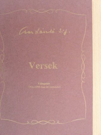 Cser László - Versek [antikvár]