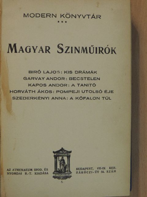 Biró Lajos - Magyar szinműirók II. [antikvár]