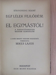 Strindberg Ágost - Egy lélek fejlődése VI. [antikvár]