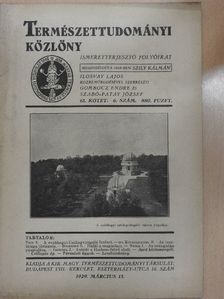Lukács K. - Természettudományi Közlöny 1929. március 15. [antikvár]