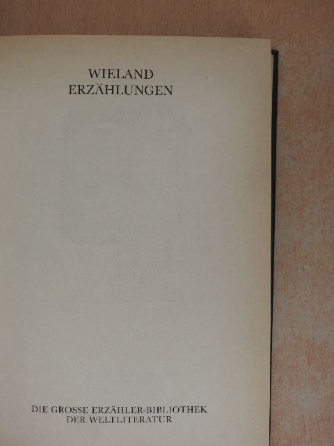 Christoph Martin Wieland - Erzählungen [antikvár]