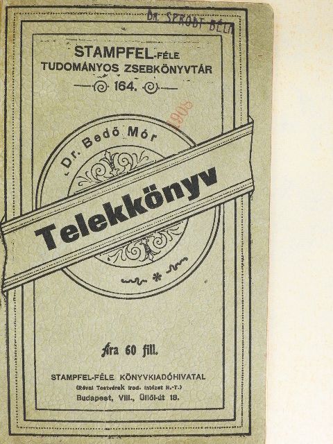 Dr. Bedő Mór - Telekkönyv [antikvár]