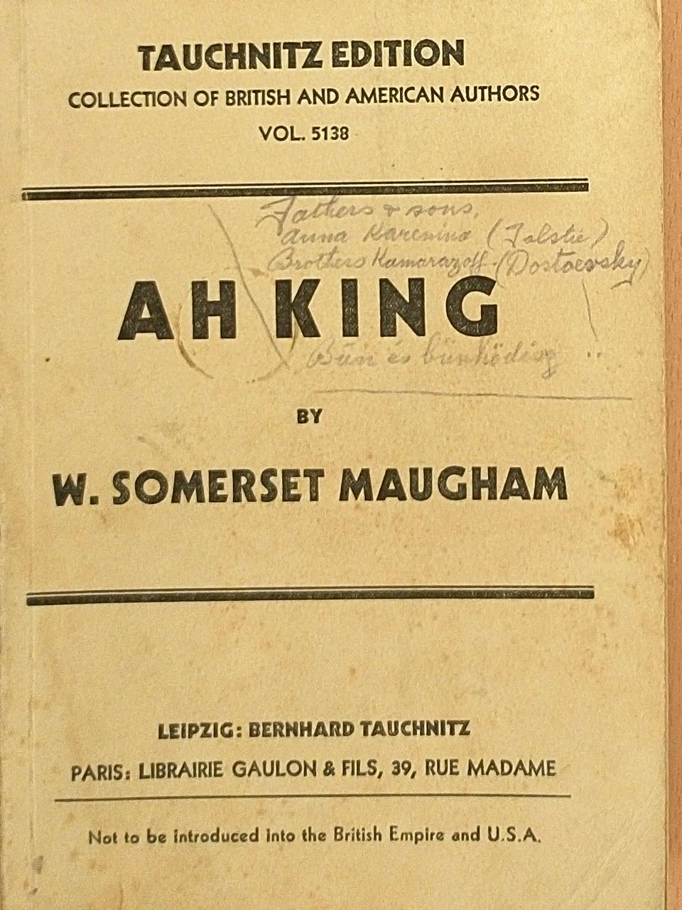 W. Somerset Maugham - Ah King [antikvár]