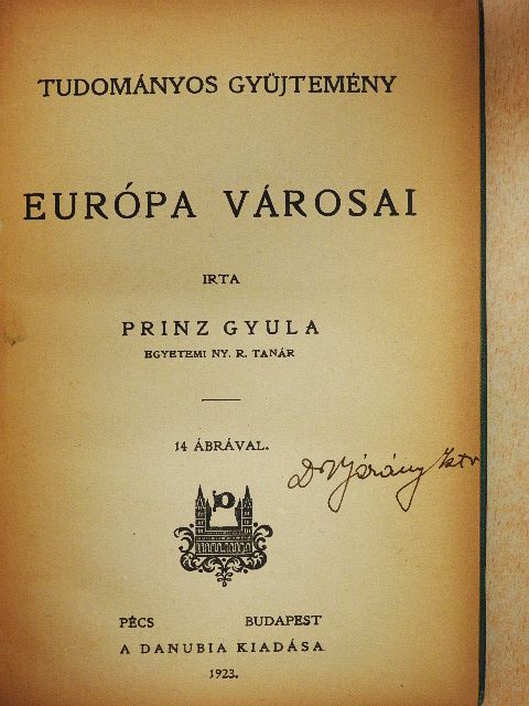 Prinz Gyula - Európa városai [antikvár]