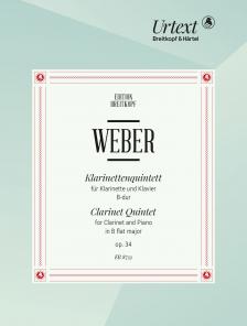 WEBER - KLARINETTENQUINTETT B-DUR OP.34, FASSUNG FÜR KLARINETTE UNDKLAVIER (LEISINGER)