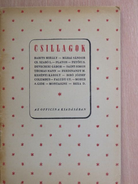 Babits Mihály - Csillagok [antikvár]