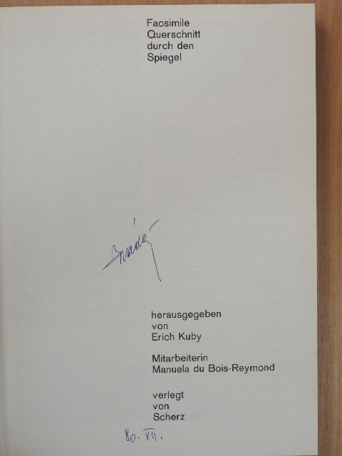 Facsimile Querschnitt durch den Spiegel [antikvár]