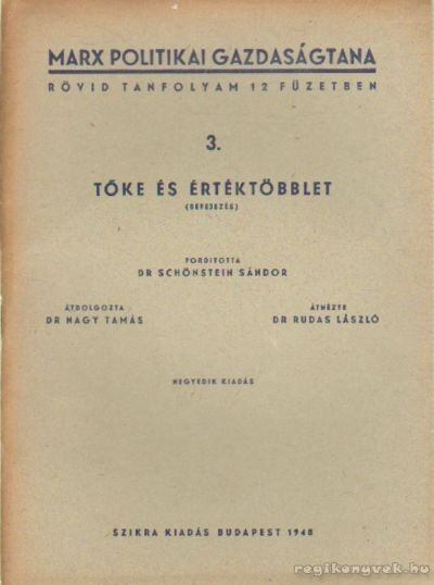 Tőke és értéktöbblet 3. [antikvár]