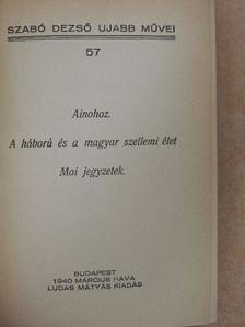Szabó Dezső - Szabó Dezső ujabb művei 57., 59-60., 66-68. [antikvár]
