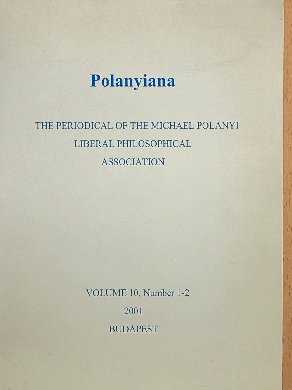Beck Mihály - Polanyiana 2001/1-2. [antikvár]