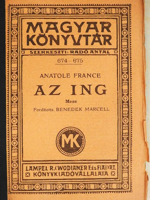 Anatole France - Az ing [antikvár]