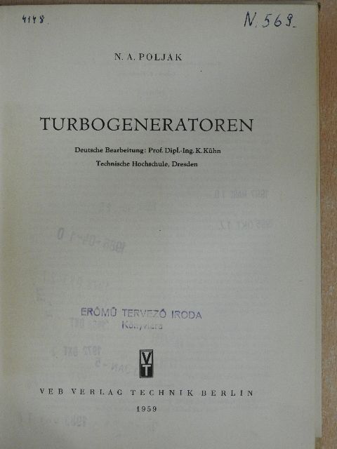 N. A. Poljak - Turbogeneratoren [antikvár]