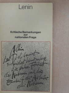 Lenin - Kritische Bemerkungen zur nationalen Frage [antikvár]