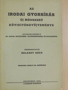 Dr. Barabási László - Az irodai gyorsírás új módszerű rövidítésgyűjteménye [antikvár]