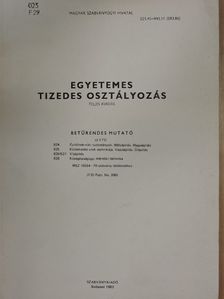 Egyetemes tizedes osztályozás 624-628. [antikvár]