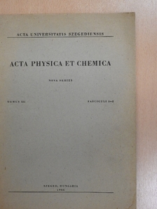 J. Hevesi - Acta Physica et Chemica Tomus XII. Fasciculi 1-2 [antikvár]